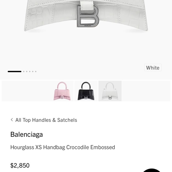 Balenciaga Hourglass XS Handbag Crocodile Embossed - Picture 3 of 3